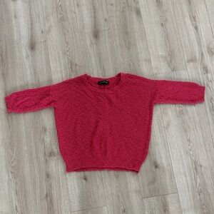 Relaxed Red Crewneck Sweater